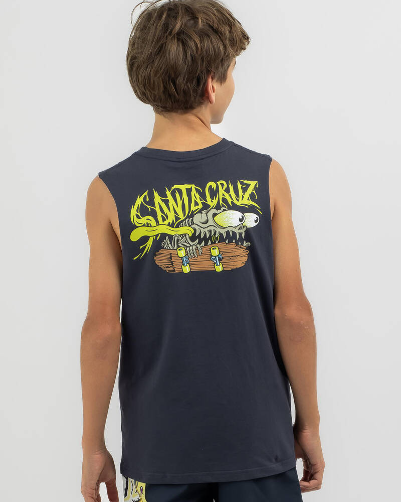 Santa Cruz Boys' Bone Slasher Muscle Tank for Mens