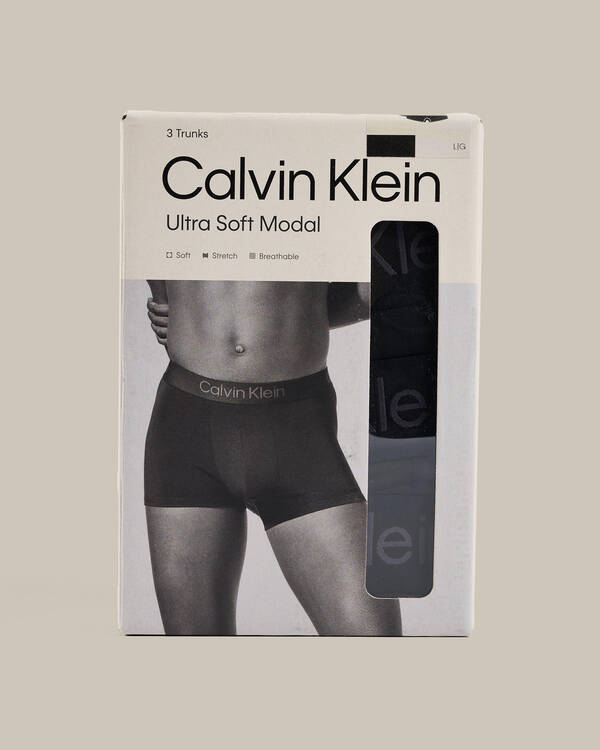 Calvin Klein Ultra Soft Modal Trunk 3 Pack for Mens