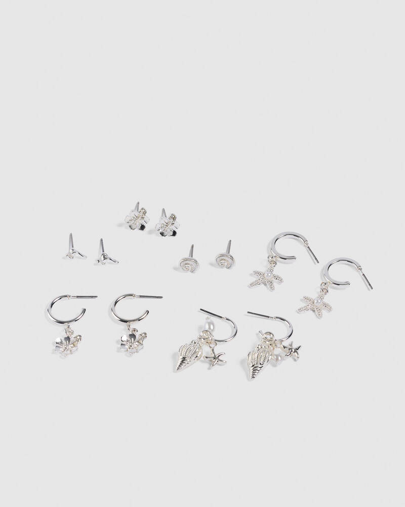 Karyn In LA Leia Hibiscus Earring Pack for Womens