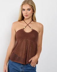 Mooloola Luna Knit Halter Top for Womens image number null