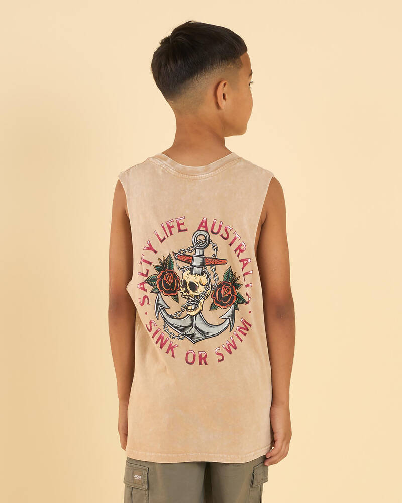Salty Life Boys' Sink Or Swim Muscle Tank for Mens