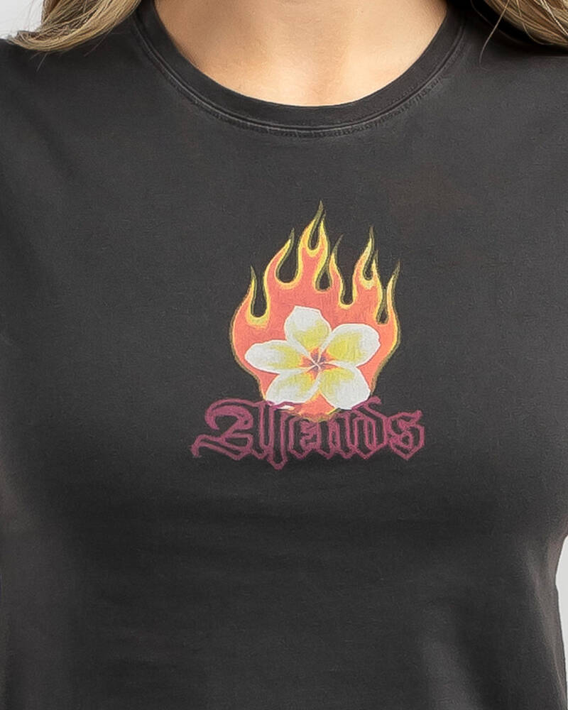 Afends Burning Recycled Baby Tee for Womens
