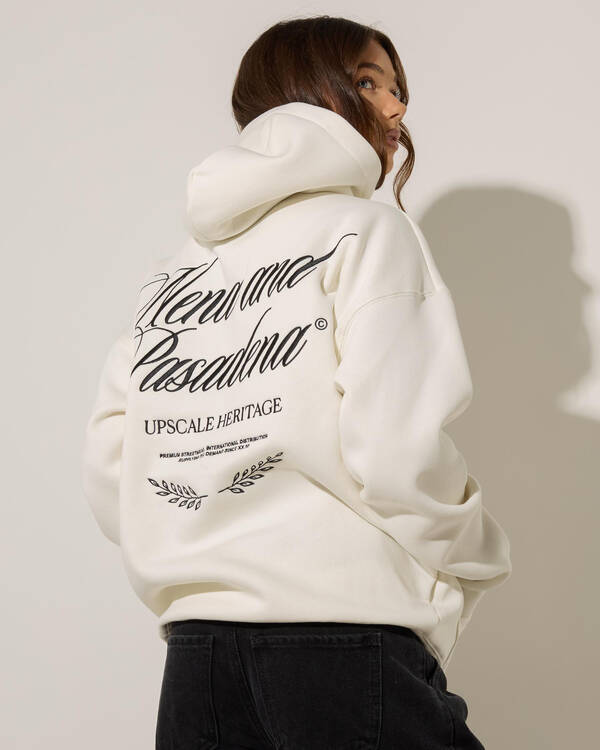 Nena & Pasadena Etiquette Box Fit Hoodie for Womens