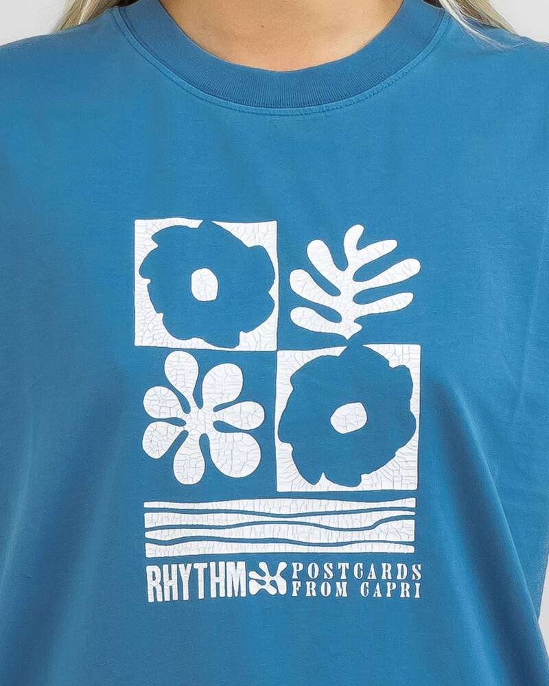 Rhythm Postcards T-Shirt for Womens
