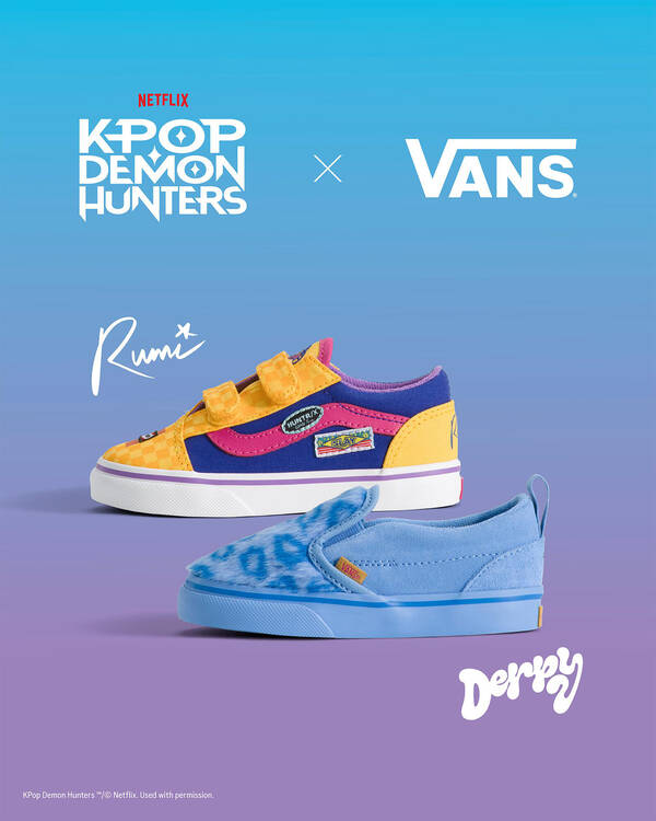 Vans Toddlers' KPop Demon Hunters Slip On V Shoes for Unisex