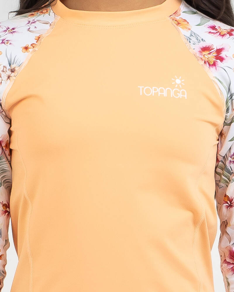 Topanga Girls' Aloha Long Sleeve Rash Vest for Womens