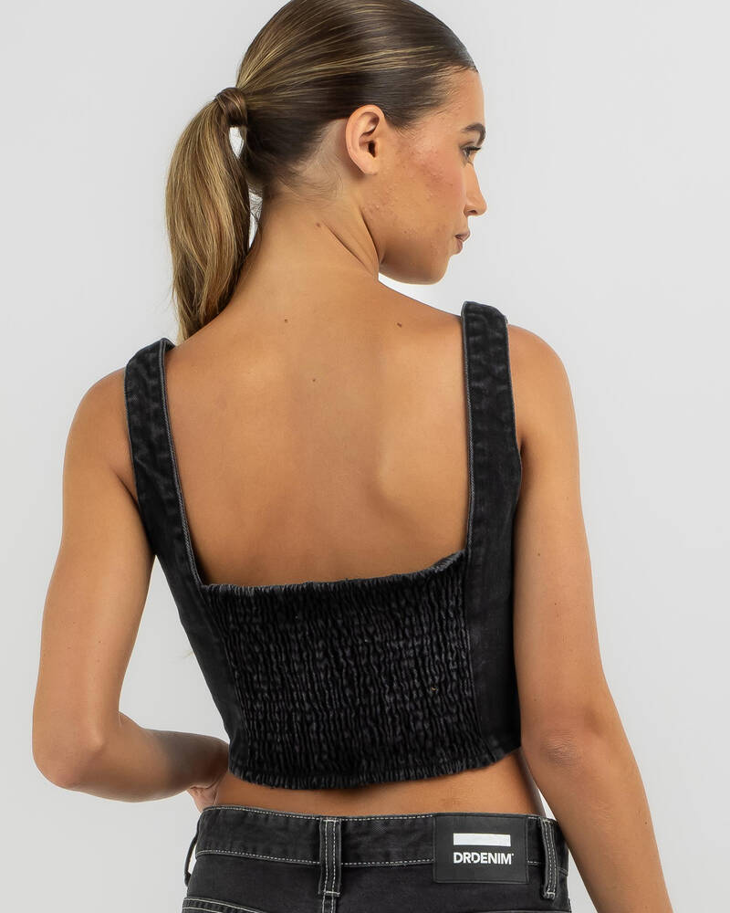 Alive Girl Aria Denim Vest Top for Womens