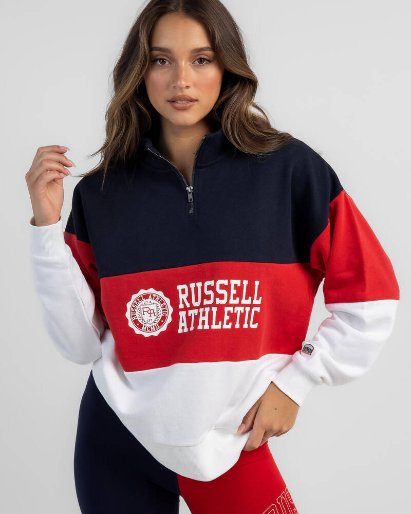 Russell Athletic Tri Americana Zip Through Sweatshirt for Womens