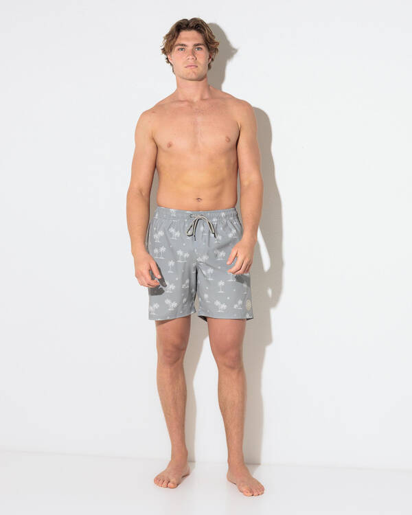 Jacks Palm Grove Elastic Waist Board Shorts for Mens
