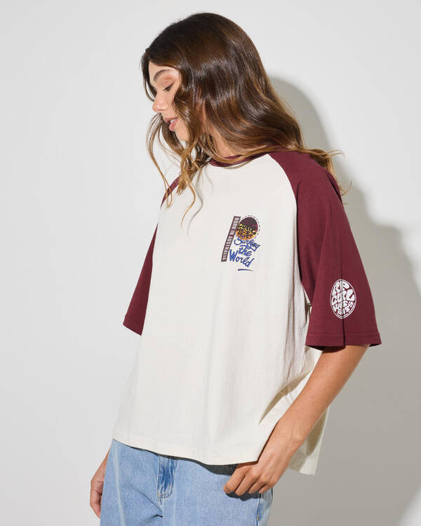 Rip Curl Surf The World Boxy T-Shirt for Womens