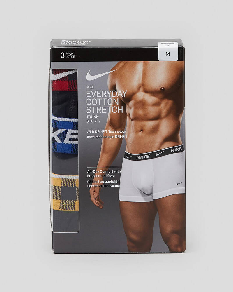 Nike Everyday Cotton Stretch Trunks 3 Pack for Mens