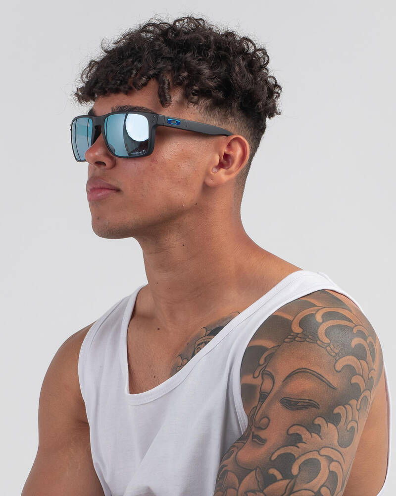 Oakley Holbrook XL Prizm Deep Water Polarized Sunglasses In Matte Black |  City Beach Australia