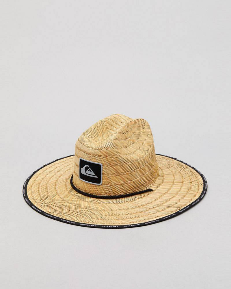 Shop Quiksilver Dredged Straw Hat In Black Fast Shipping & Easy