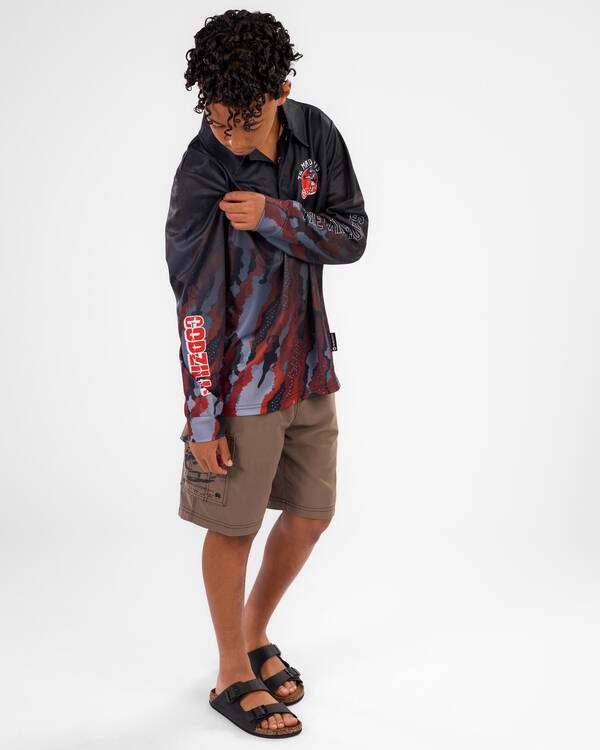 The Mad Hueys Boys' Codzilla Forever Fishing Shirt for Mens