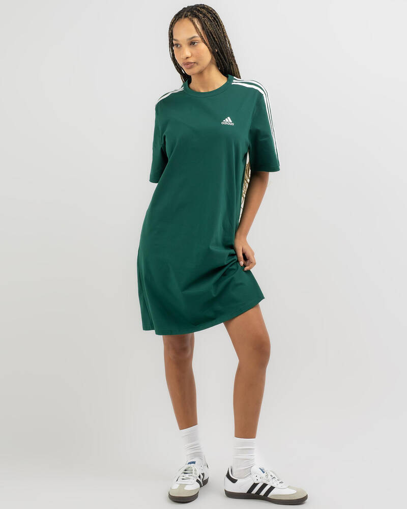 adidas 3 Stripe Boyfriend T-Shirt Dress for Womens
