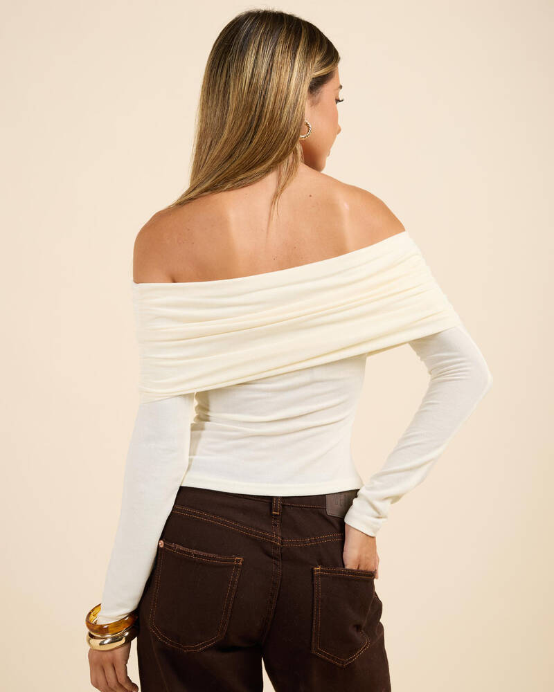 Ava And Ever Whitney Off Shoulder Long Sleeve Top for Womens