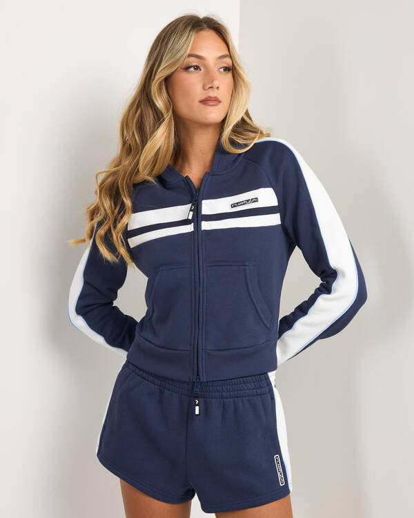 Retro Lines Zip Through Hoodie