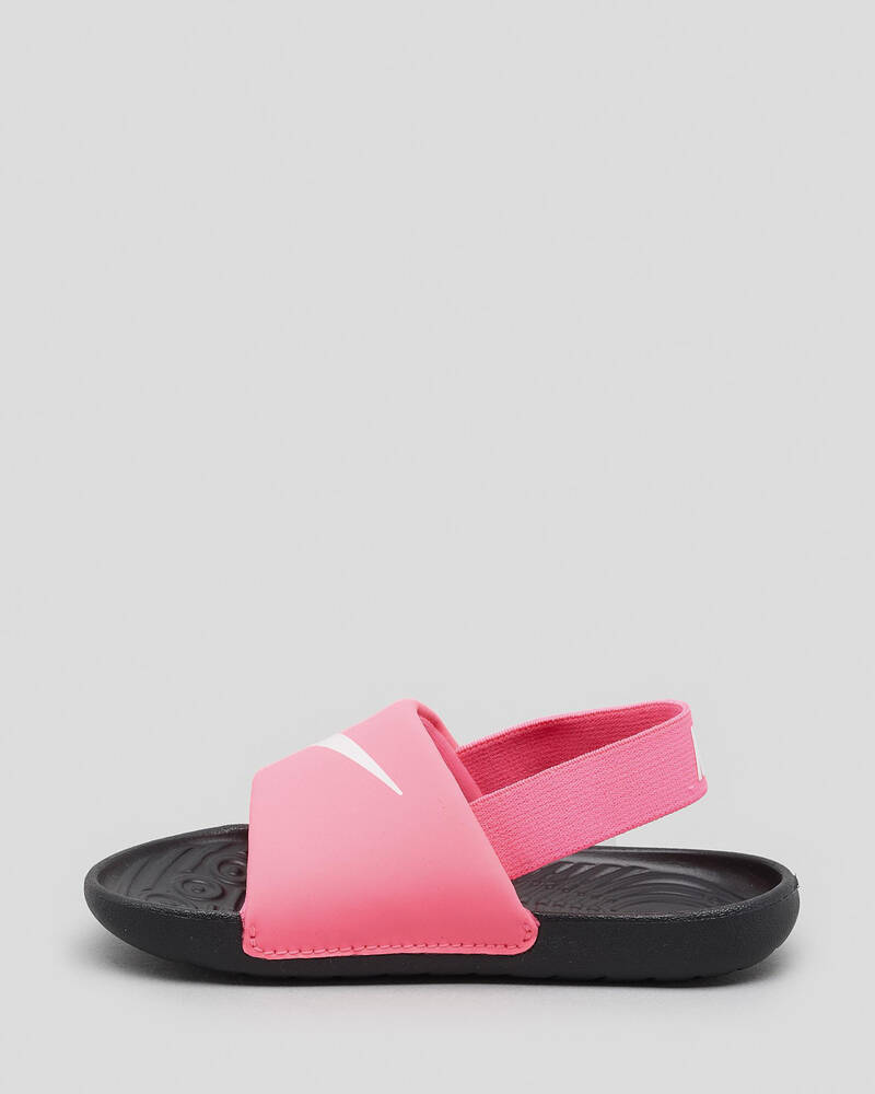 Shop Nike Toddlers' Kawa Slides In Digital Pink/whiteblack Fast