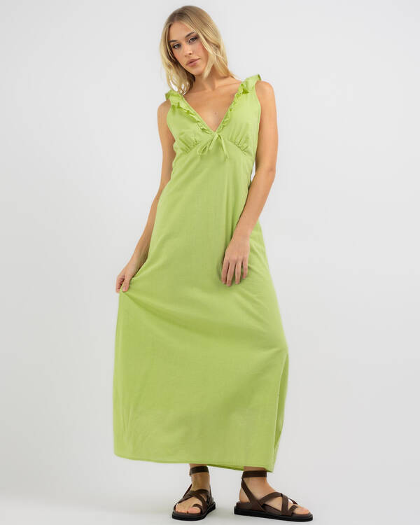 Rhythm Mila Ruffle Maxi Dress for Womens
