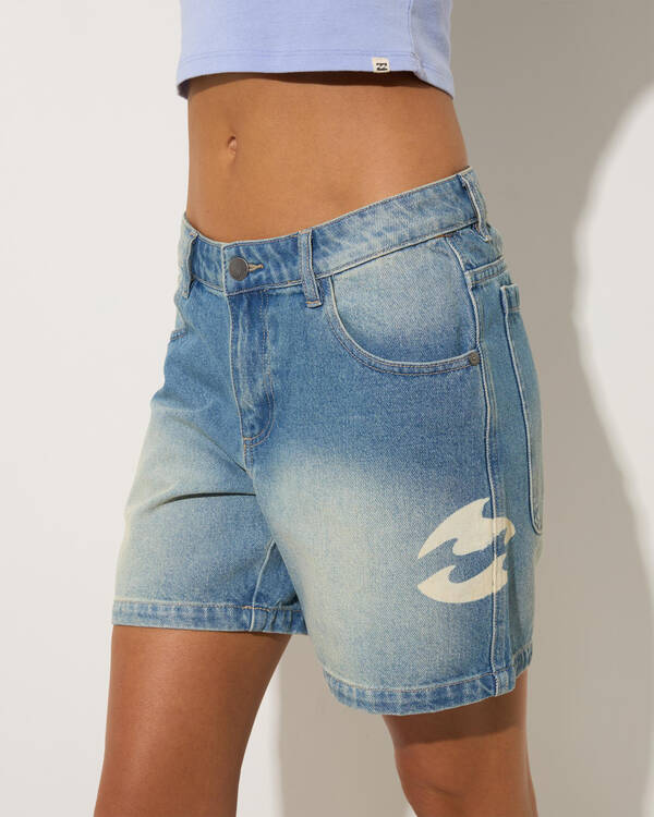 Billabong Funster Denim Shorts for Womens