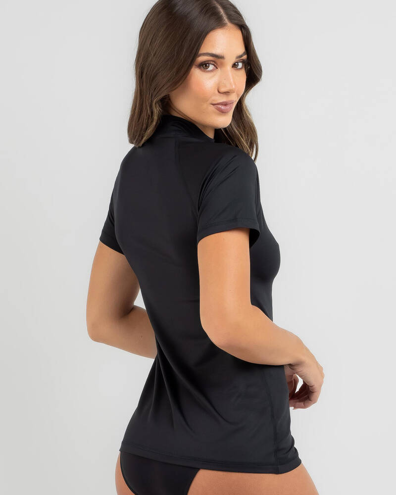 Rip Curl Golden Rays Short Sleeve Rash Vest for Womens