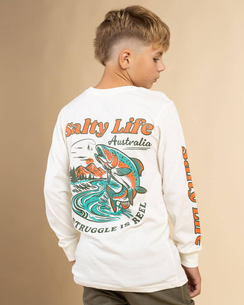 Salty Life Boys' Reel Zone Long Sleeve T-Shirt for Mens