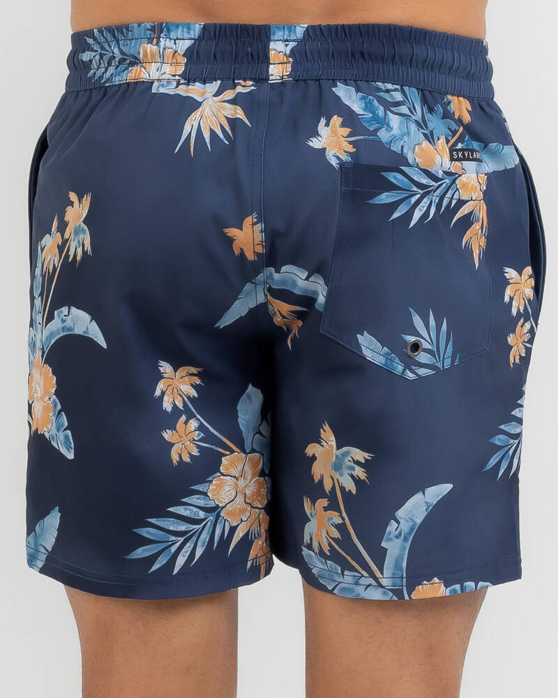 Skylark Blue Tropics Mully Shorts for Mens