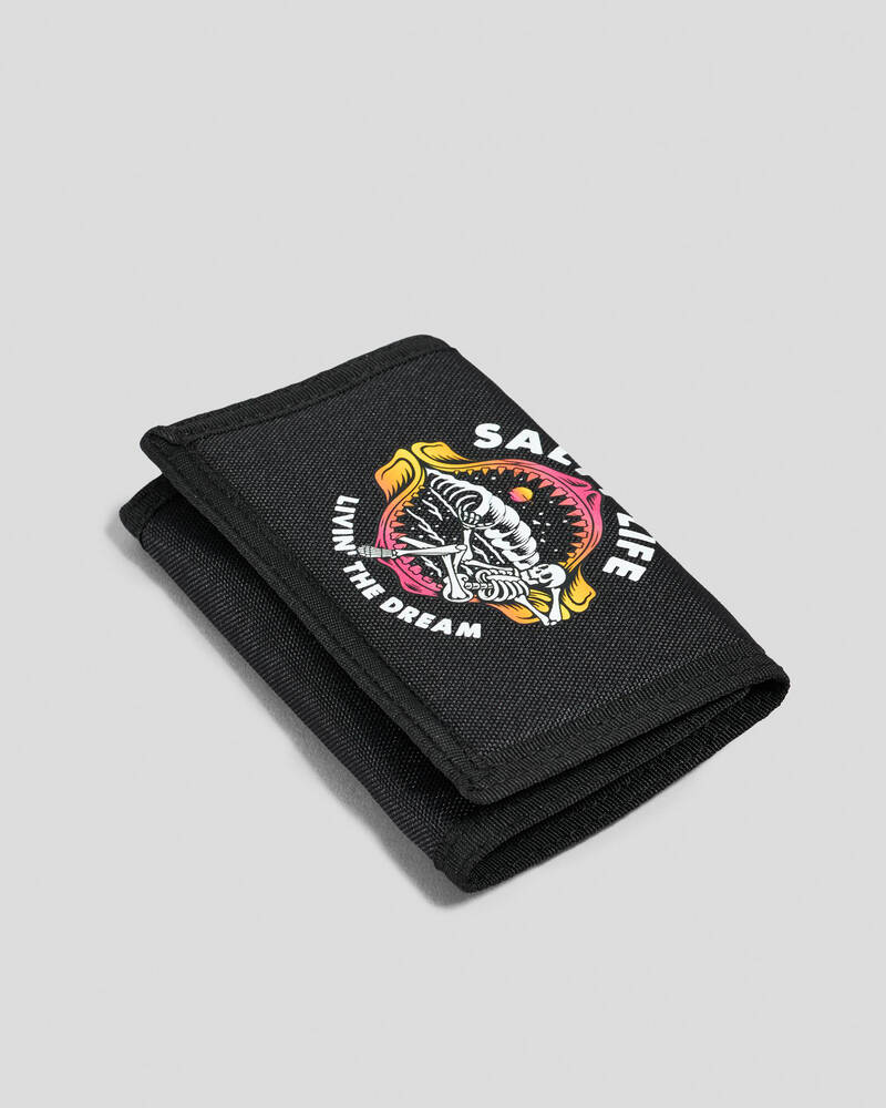 Salty Life Hidden Paradise Tri-Fold Wallet for Mens