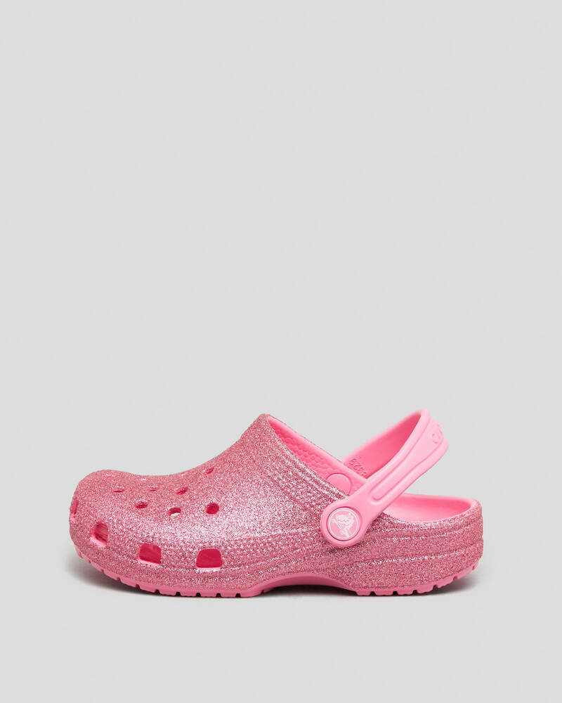 Crocs Kids' Classic Glitter Clog Sandals for Unisex