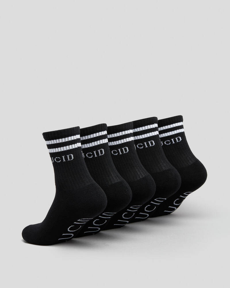 Lucid Boys' Linked Crew Socks 5 Pack for Mens