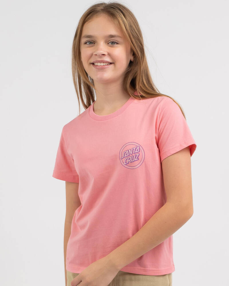 Santa Cruz Girls' Striped Reverse Dot T-Shirt for Womens