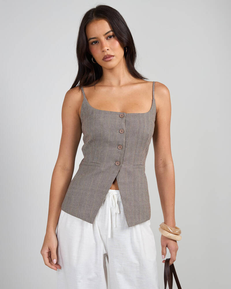 Ava And Ever Koda Herringbone Vest for Womens