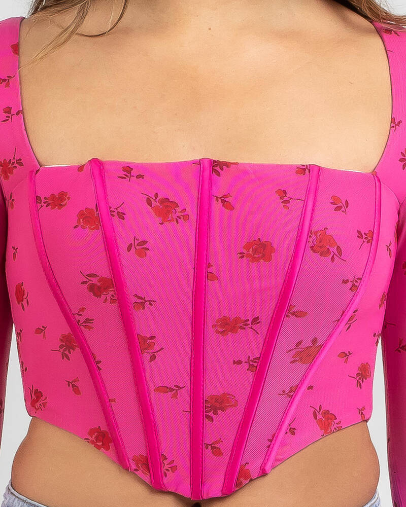 Alive Girl Jessie's Girl Mesh Corset Top for Womens