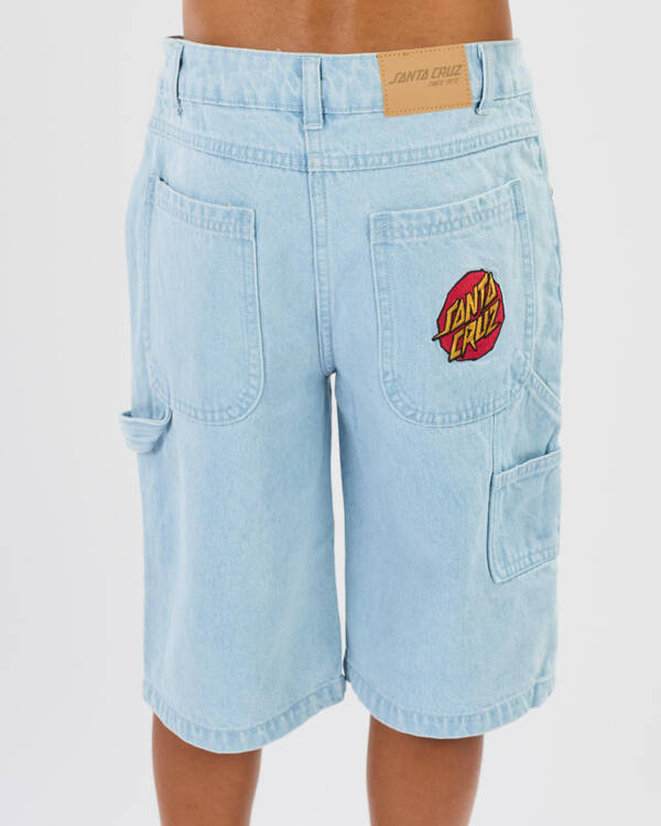 Santa Cruz Boys' Meek OG Slasher Denim Shorts for Mens