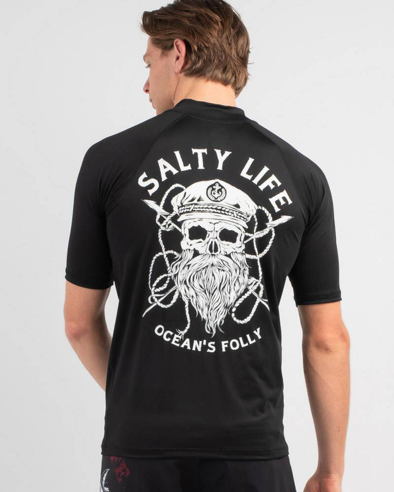 Salty Life Black Beard 3.0 Short Sleeve Wetshirt for Mens