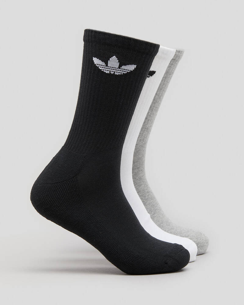 adidas Cushioned Trefoil Crew Socks 3 Pack for Mens