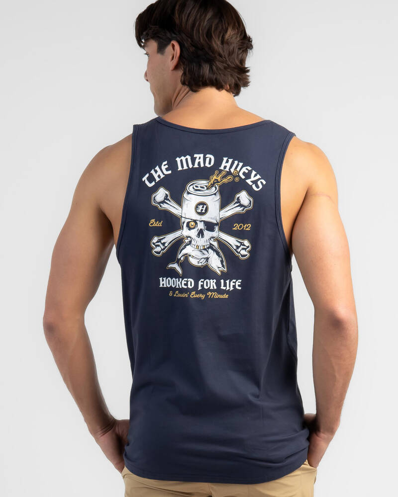 The Mad Hueys Hooked For Life Singlet for Mens