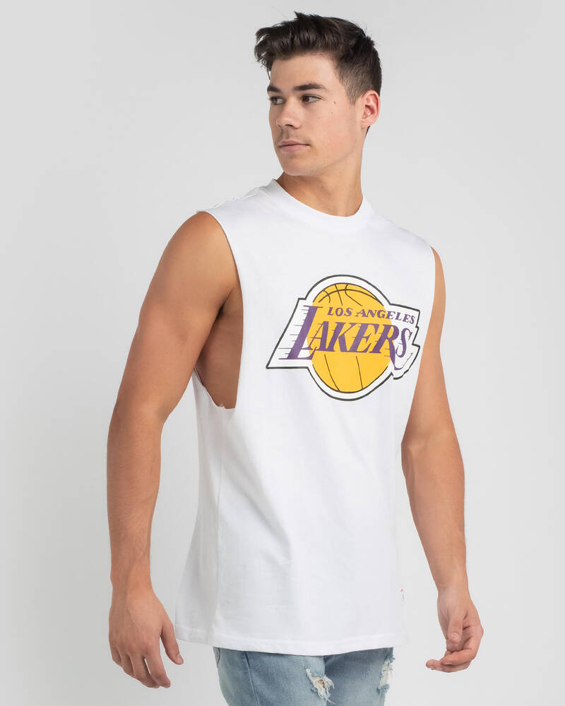 Mitchell & Ness LA Lakers Retro Repeat Muscle Tank for Mens