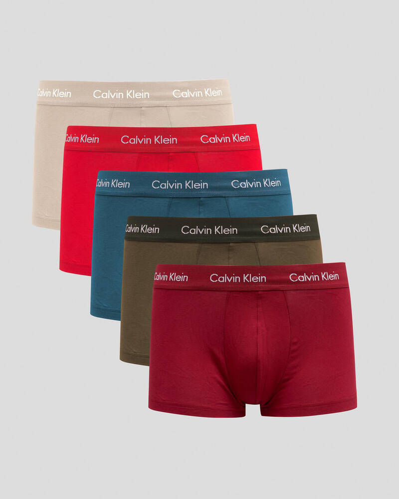 Calvin Klein Holiday Cotton Stretch Low Rise Trunk 5 Pack for Mens