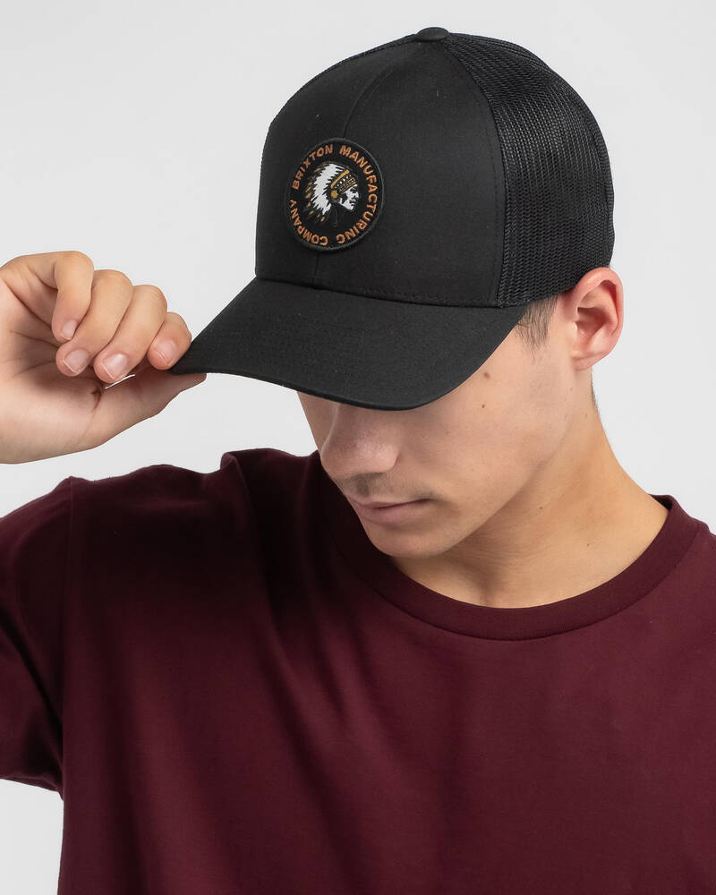 Brixton Rival Stamp X Mesh Trucker Cap for Mens