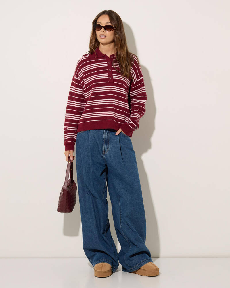Ava And Ever Haze Knit Polo Jumper for Womens