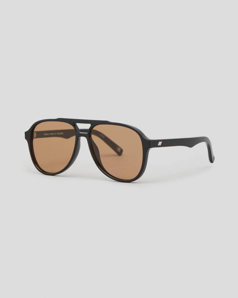 Shop Le Specs Tragic Magic Sunglasses In Black/tan Tint - Fast Shipping ...