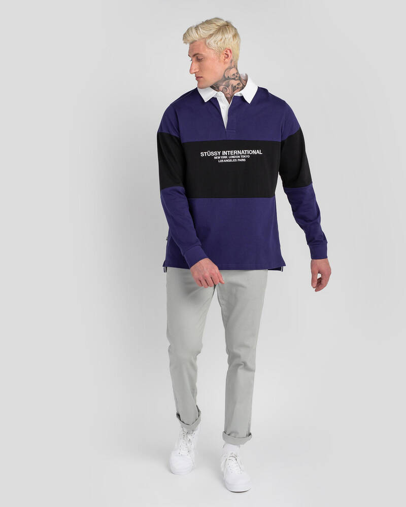 Stussy Panel Rugby Long Sleeve T-Shirt for Mens
