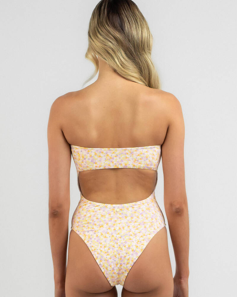 Rhythm Euphoria Floral Strapless One Piece Swimsuit for Womens