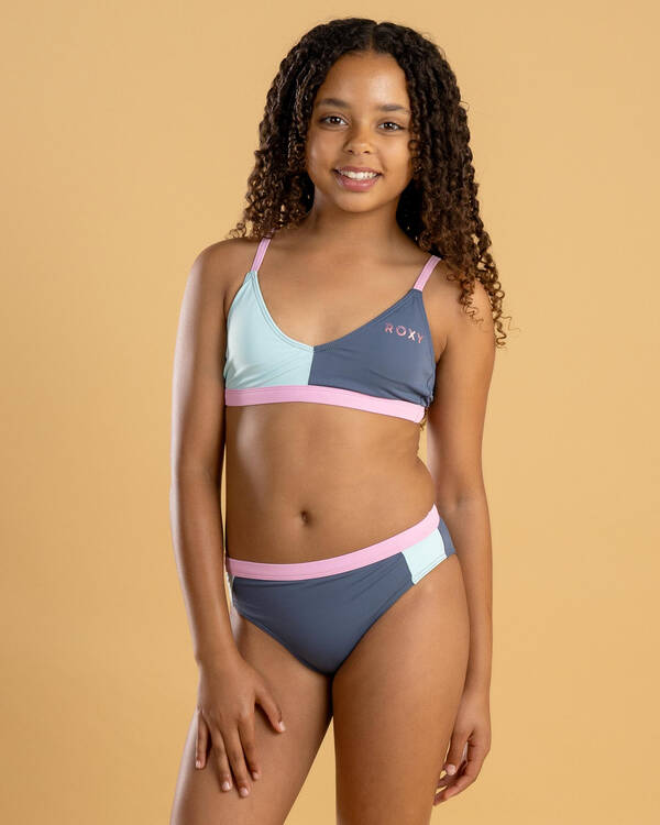 Girls' Colourblock Triangle Bikini Set