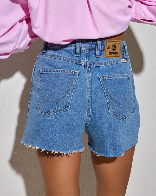 Wrangler Hi Bells Relaxed Shorts for Womens