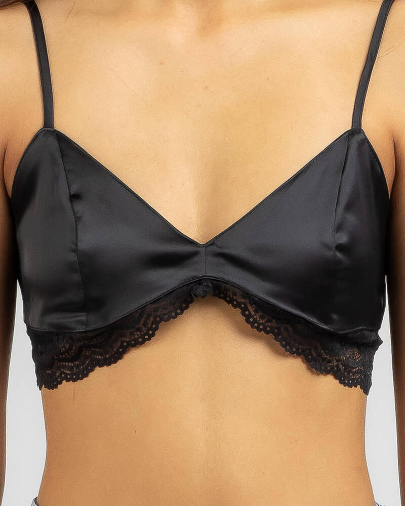 Mint Vanilla Favourite Girl Satin Crop Top for Womens