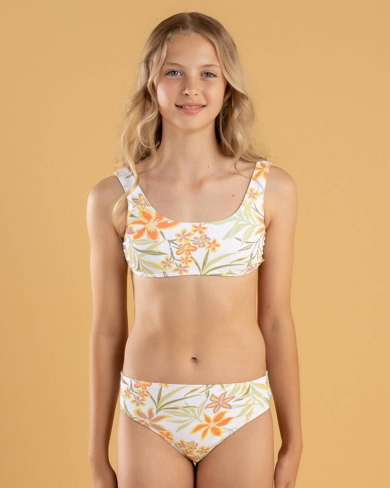 Roxy Girls' Floral Horizon Bralette Bikini Set for Womens