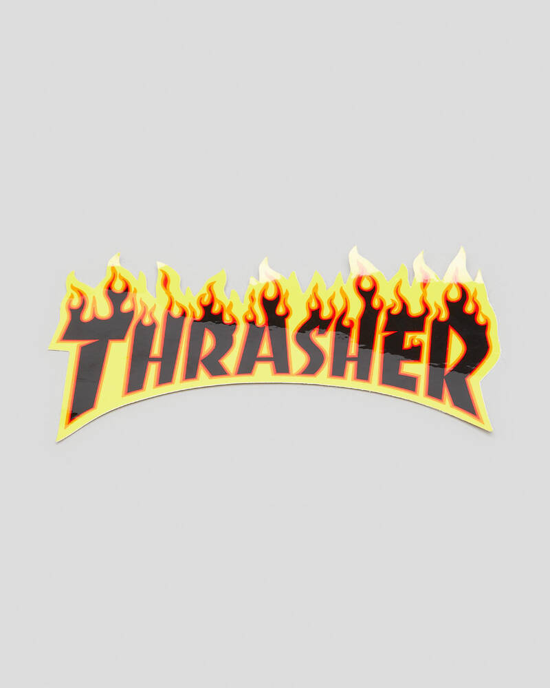 Thrasher Flame Logo Medium Sticker for Mens