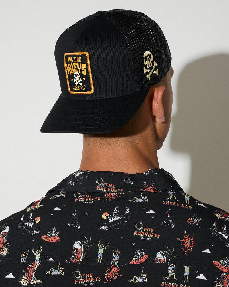 The Mad Hueys Caught FK Skull Twill Trucker Cap for Mens